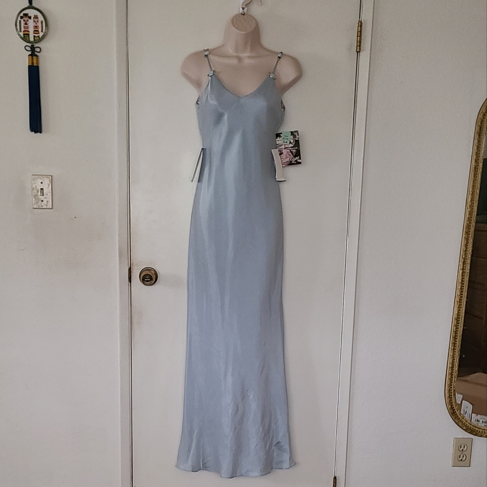 Vintage Blue Slip Gown